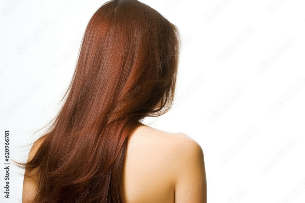 Fashion Female Hair Style White Background Generative AI Fashion Female Hair Style White Background Generative AI