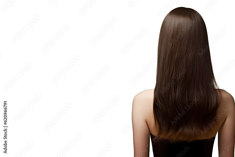 Fashion Womans Hair Style White Background Generative AI Fashion Womans Hair Style White Background Generative AI