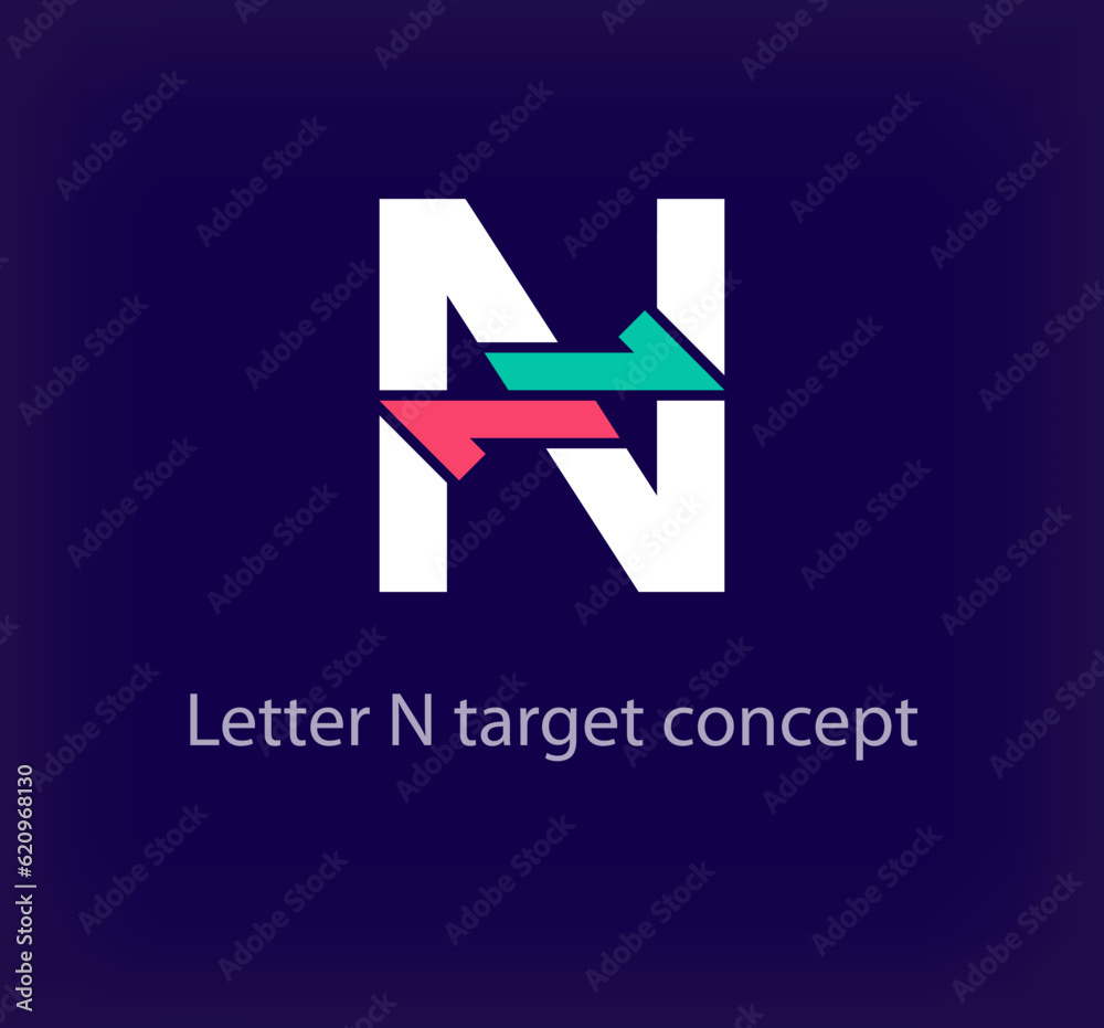 Creative N letter arrow logo design. Unique colorful logistic corporate company logo. Company initials corporate vector. Creative N letter arrow logo design. Unique colorful logistic corporate company logo. Company initials corporate vector.