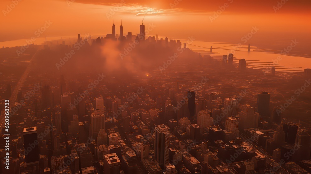 Fototapeta premium sunrise over the city