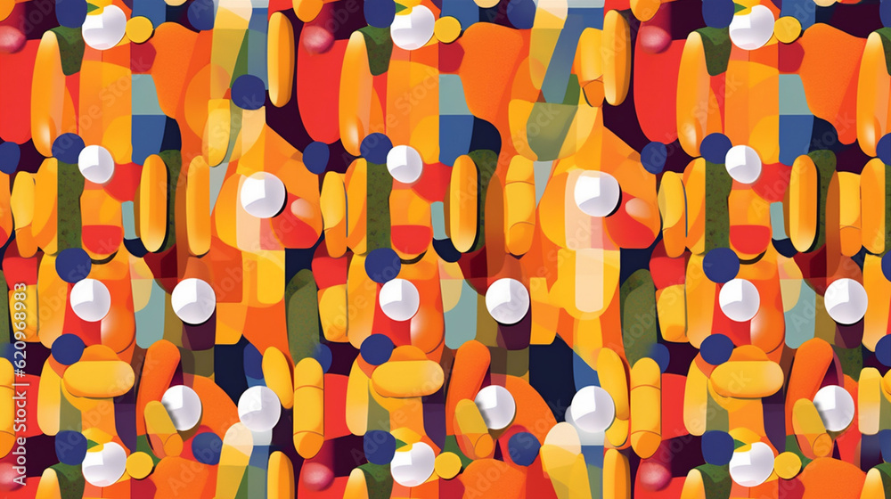 Fototapeta premium medicine character medical prescription orange drug health concept pharmacy pill. Generative AI.
