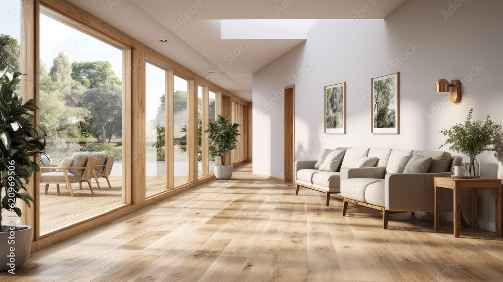 Fototapeta premium modern living room created with Generative AI Technology
