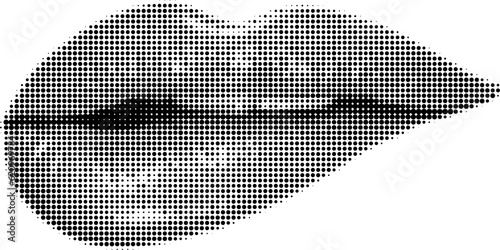 Halftone vector female lips