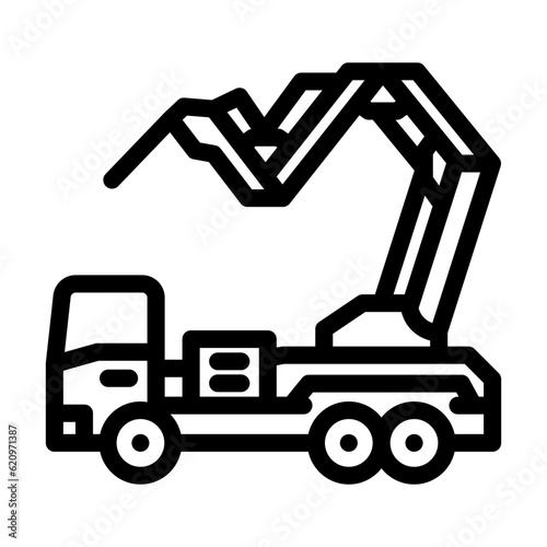 ditch digger civil engineer line icon vector. ditch digger civil engineer sign. isolated contour symbol black illustration