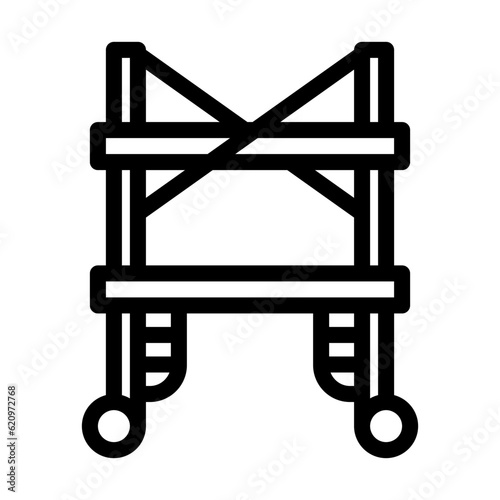 scaffolding civil engineer line icon vector. scaffolding civil engineer sign. isolated contour symbol black illustration