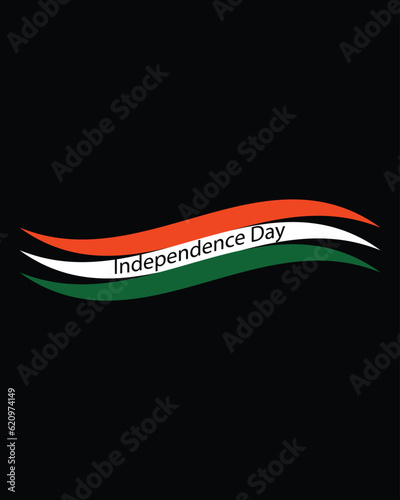 India Independence day, 15th august. Vector typographic emblems, logo or badges. Usable for Independence day of India greeting cards, 15 august t-shirts, posters and India Independence day banners
