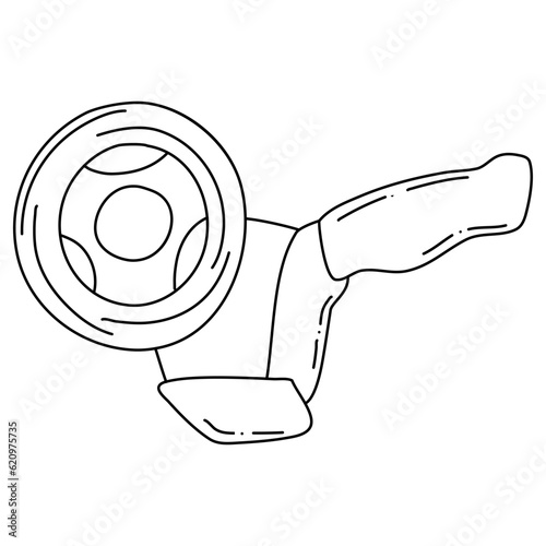 Hand drawn vector of tape dispenser icon. Doodle vector of tape dispenser icon in vector