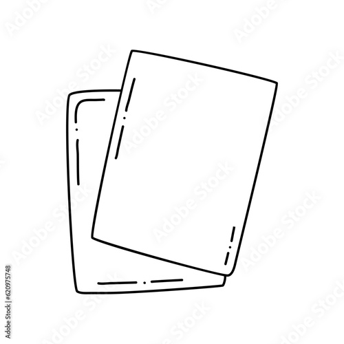 doodle document paper with hand drawn style vector