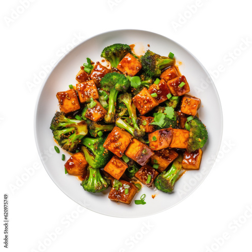 Plate of Spicy Tofu and Bro...