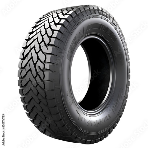 car black tyre on isolated transparent background