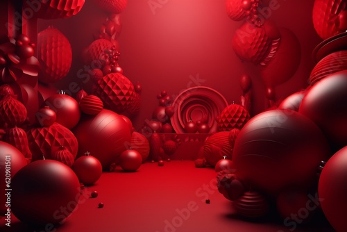 Red, blank, Christmas, background, design, holiday, festive, winter, decoration, festive background