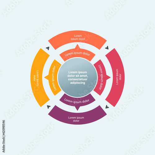 Four circle interconnect inner and outer with text