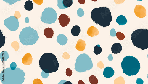 Minimalist trendy abstract polka dot pattern. Modern vector template for design.