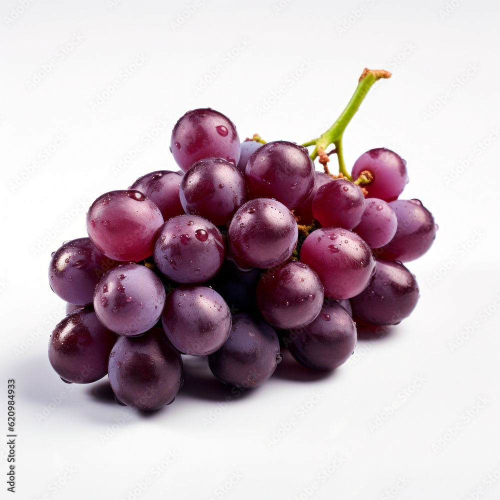 Brush of grapes isolated on a flat background Brush of grapes isolated on a flat background