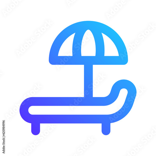 sunbed gradient icon