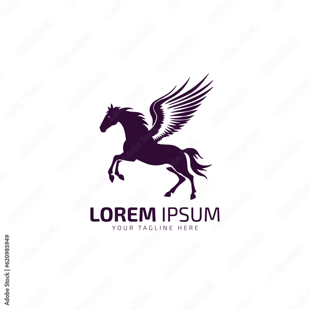 Obraz premium pegasus logo icon vector icon