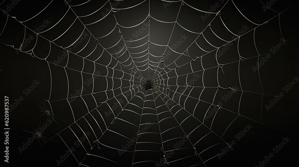 spider web with sticky tangled lines, forming a spooky and eerie frame perfect for Halloween spider web with sticky tangled lines, forming a spooky and eerie frame perfect for Halloween