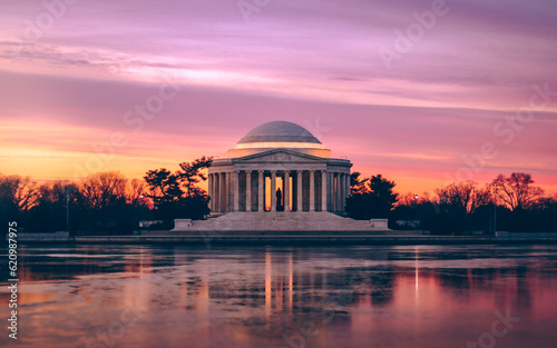 Jefferson Memorial Sunrise Landscape