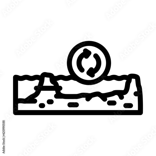 wetland restoration environmental line icon vector. wetland restoration environmental sign. isolated contour symbol black illustration