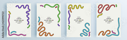 Modern abstract covers set, minimal covers design. Colorful geometric background, vector illustration.