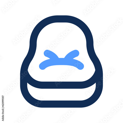 bean bag outline color icon