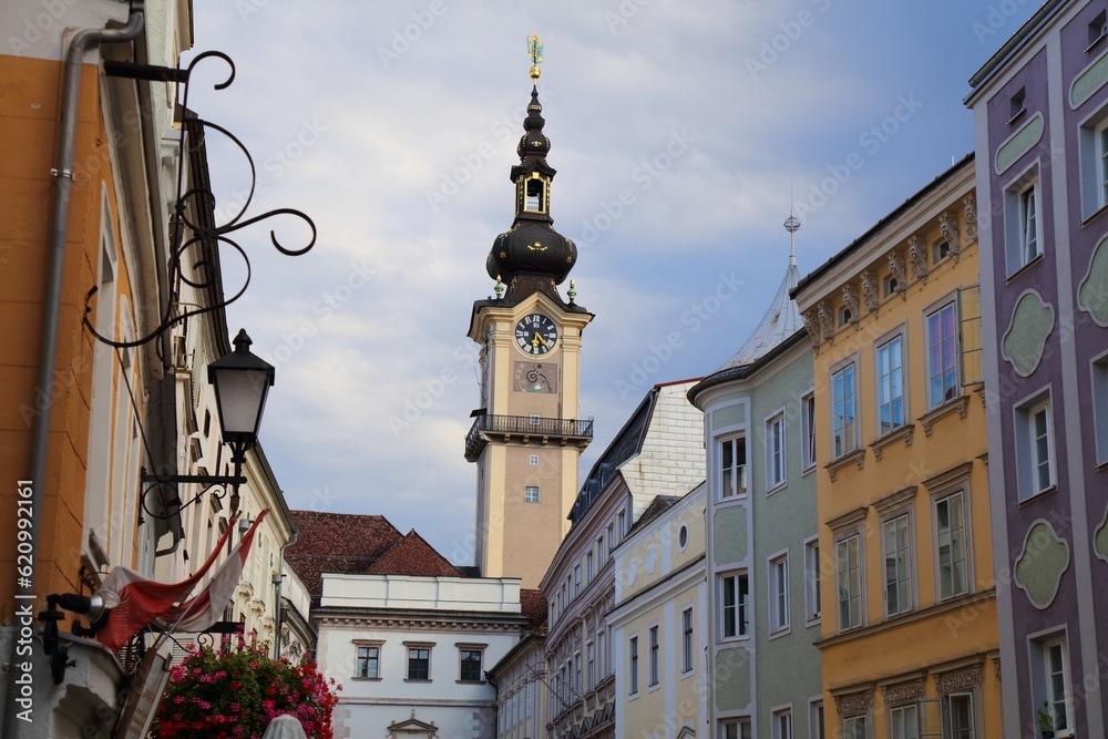 Obraz premium Linz city, Austria. Old town architecture skyline.
