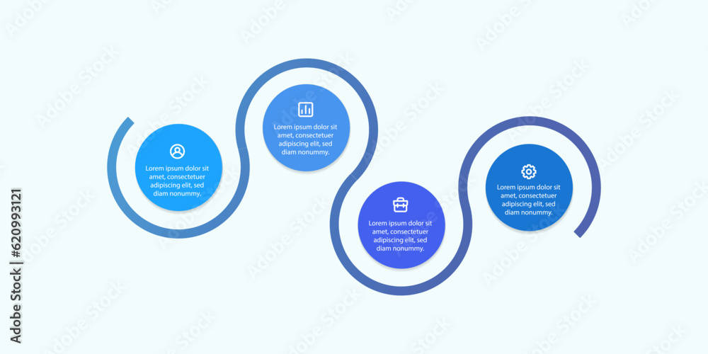 Infographic circle design template with icon and data description in ...