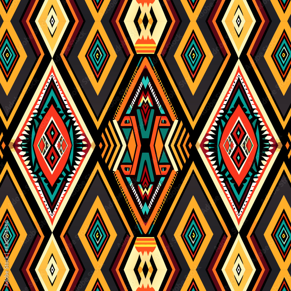Geometric ethnic aztec seamless pattern. Tribal aztec vector background.
