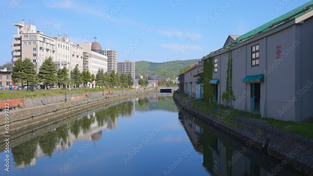 小樽運河の風景動画 小樽運河の風景動画