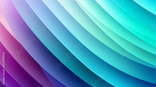 Mint Lilac wave stripes. Colorful background. Generative Ai