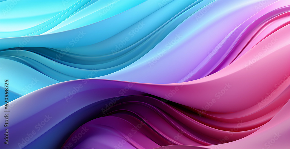 Mint Lilac wave stripes. Bright Colorful background. Generative Ai Mint Lilac wave stripes. Bright Colorful background. Generative Ai