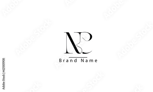 NC CN N C abstract vector logo monogram template
