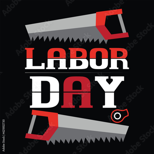 best happy labor day t shirt design vector photo