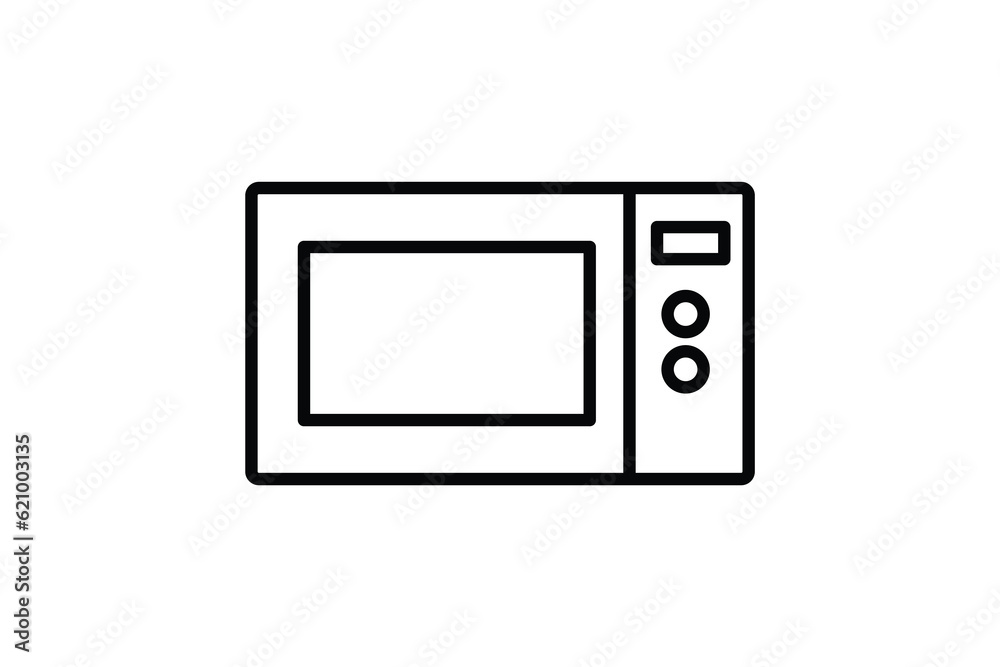 Microwave icon. icon related to element of bakery, electronic device. Line icon style design. Simple vector design editable Microwave icon. icon related to element of bakery, electronic device. Line icon style design. Simple vector design editable