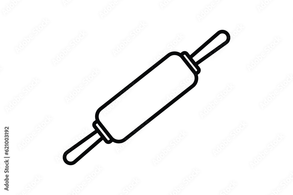 rolling pin icon. icon related to element of bakery, Cook, kitchen. Line icon style design. Simple vector design editable rolling pin icon. icon related to element of bakery, Cook, kitchen. Line icon style design. Simple vector design editable