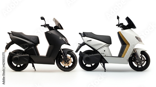 Electric Scooters, e-scooter on white background
