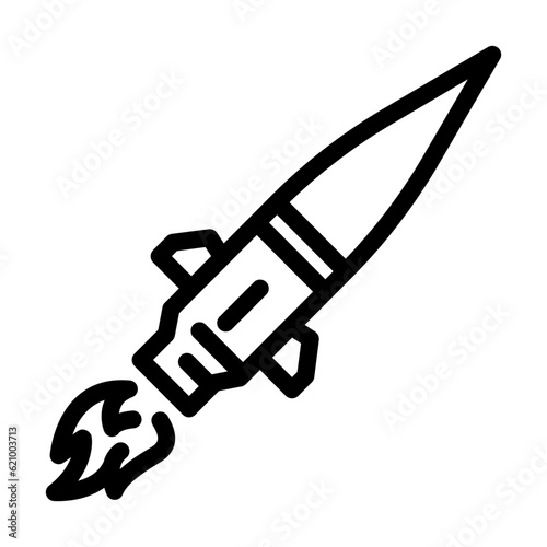 hypersonic missiles future technology line icon vector. hypersonic missiles future technology sign. isolated contour symbol black illustration