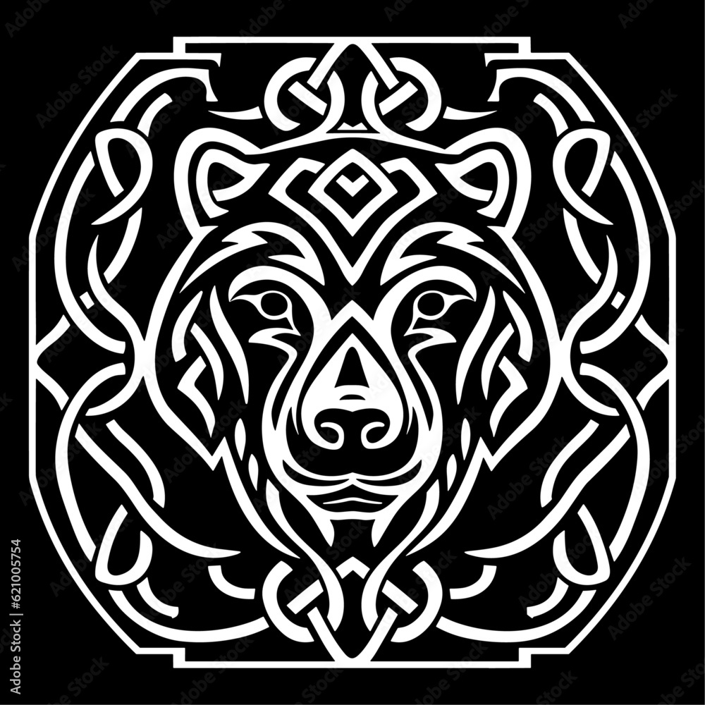 Vector celtic bear knot Vector celtic bear knot