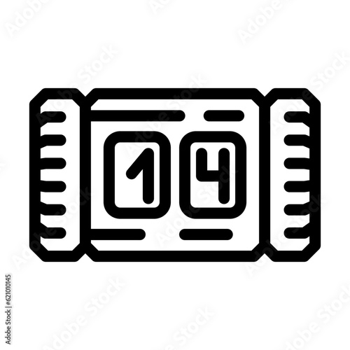 row counter knitting wool line icon vector. row counter knitting wool sign. isolated contour symbol black illustration