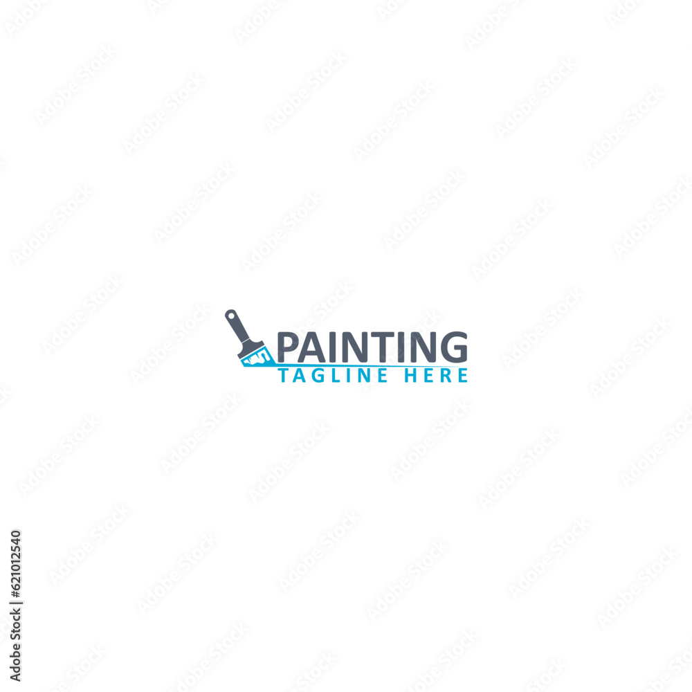 Painting Services Logo Template isolated on white background Painting Services Logo Template isolated on white background