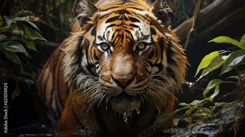 Bali tiger closeup