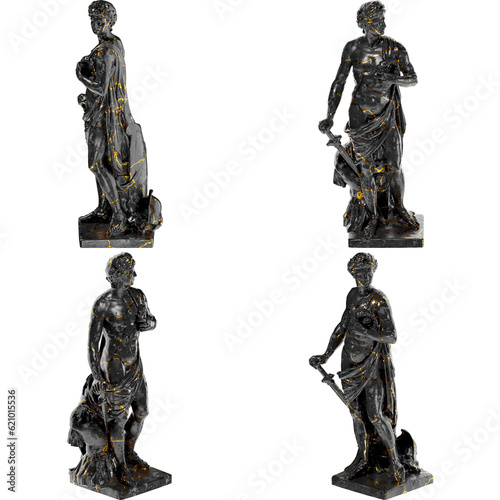 Amor patriae Allegory symbolizing patriotism Renaissance Portrait Bust in Black Marble and Gold photo