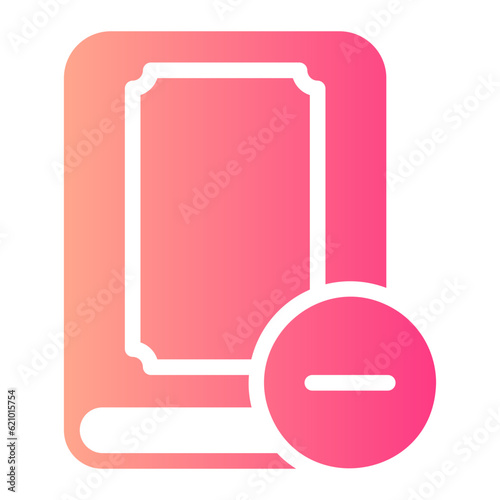 delete gradient icon