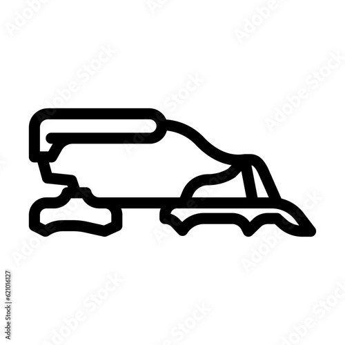 crampons mountaineering adventure line icon vector. crampons mountaineering adventure sign. isolated contour symbol black illustration