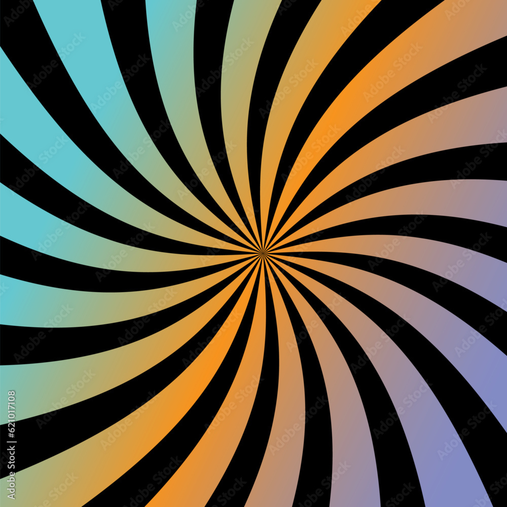 Blue, yellow, purple and black carnival background. Circus, carnival, Halloween flyer. Vintage carnival background