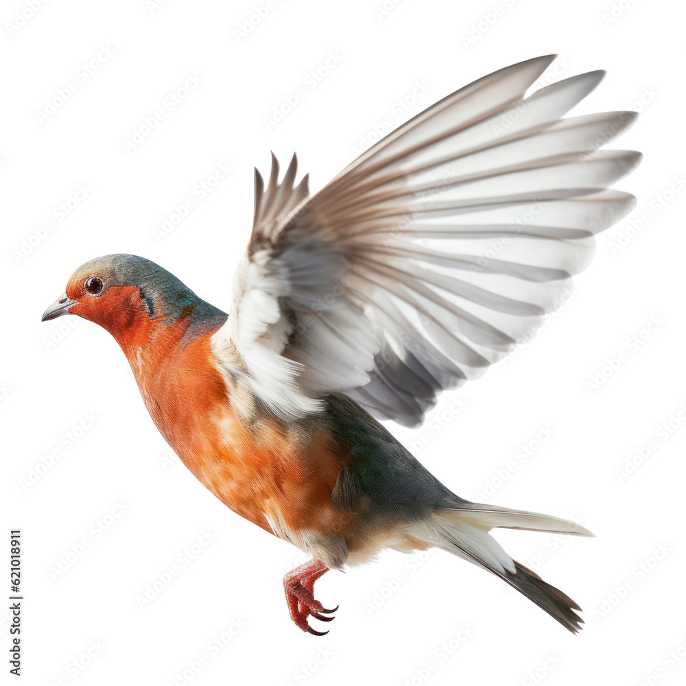 robin isolated on transparent background cutout