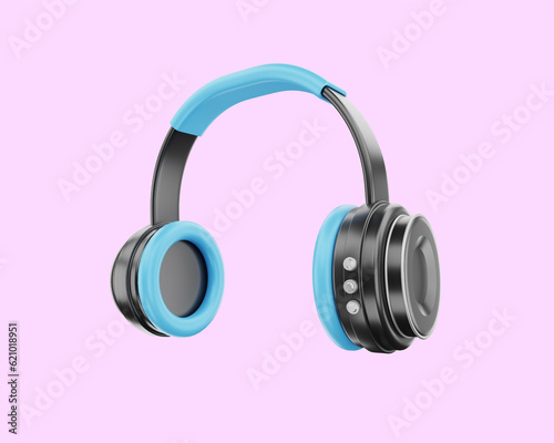 Headphone headset 3d rendering icon illustration