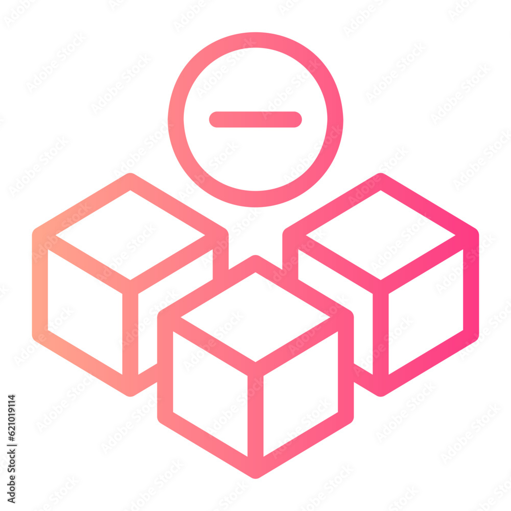 Obraz premium delete gradient icon