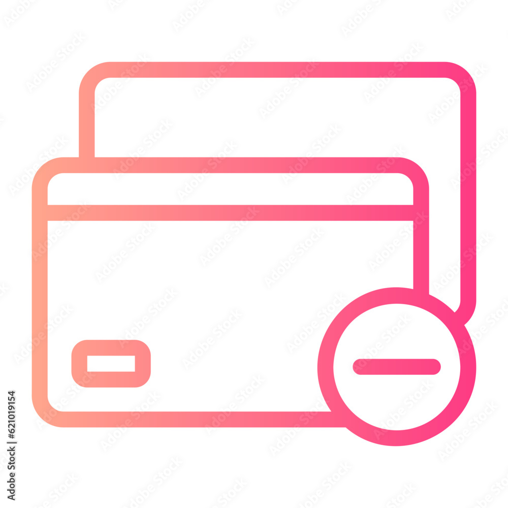 delete gradient icon