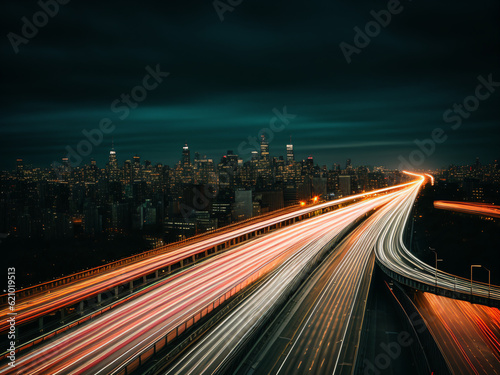 Traffic motion blur illustration © Pter